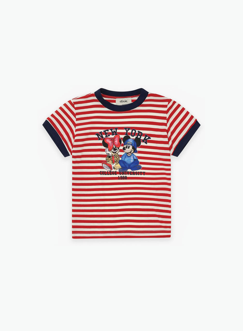 Striped T-shirt with cartoon characters Striped T-shirt with cartoon characters