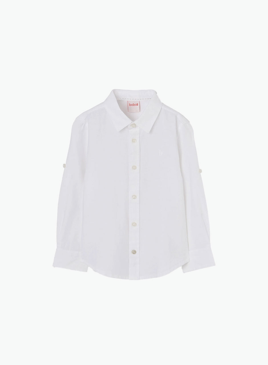 Տղայի դասական վուշե վերնաշապիկ