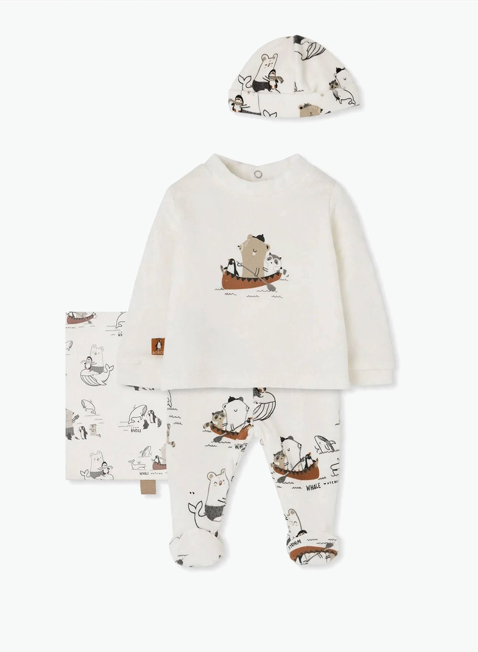 Set for baby "The bear on the boat"
