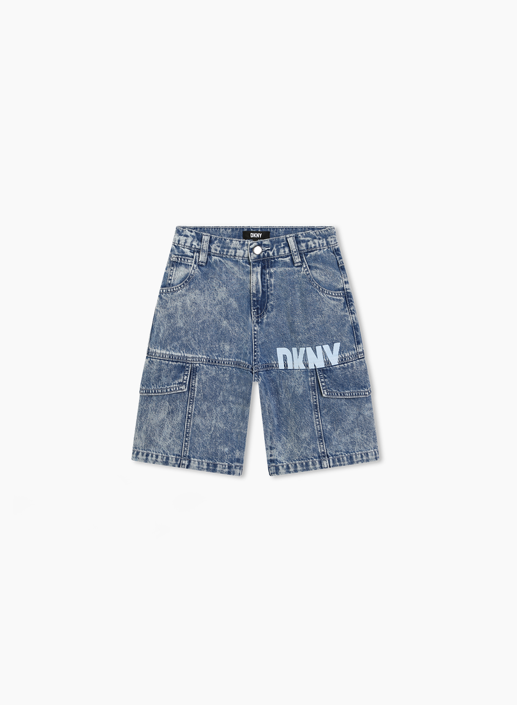 Denim shorts with adjustable waist