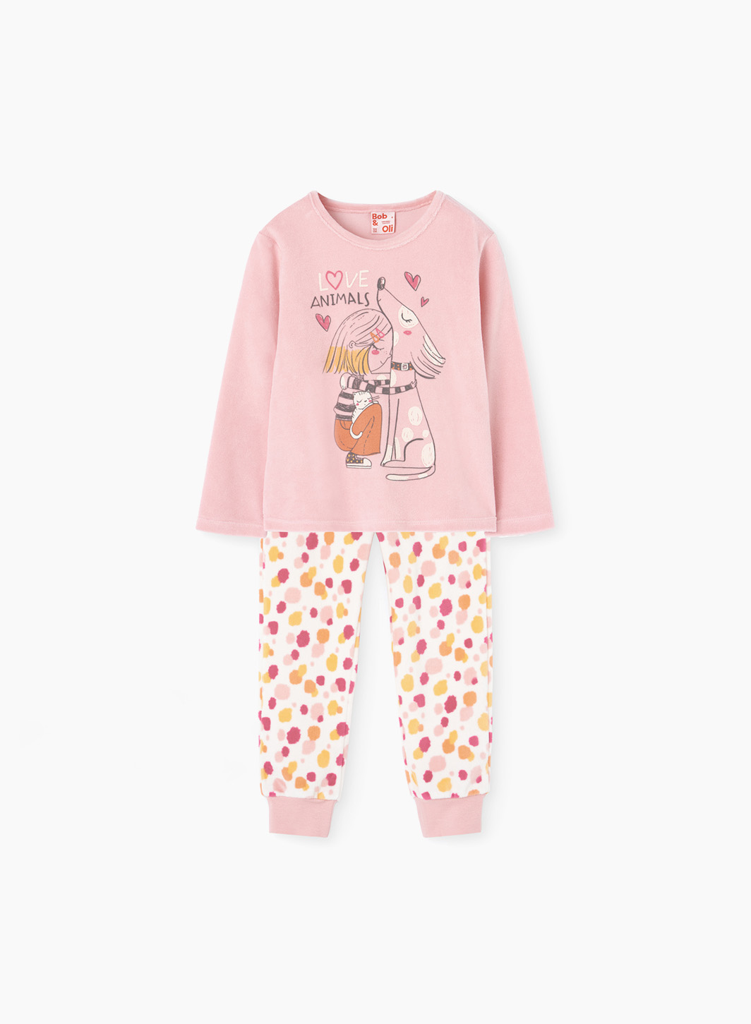 Combined pajama "I love animals"