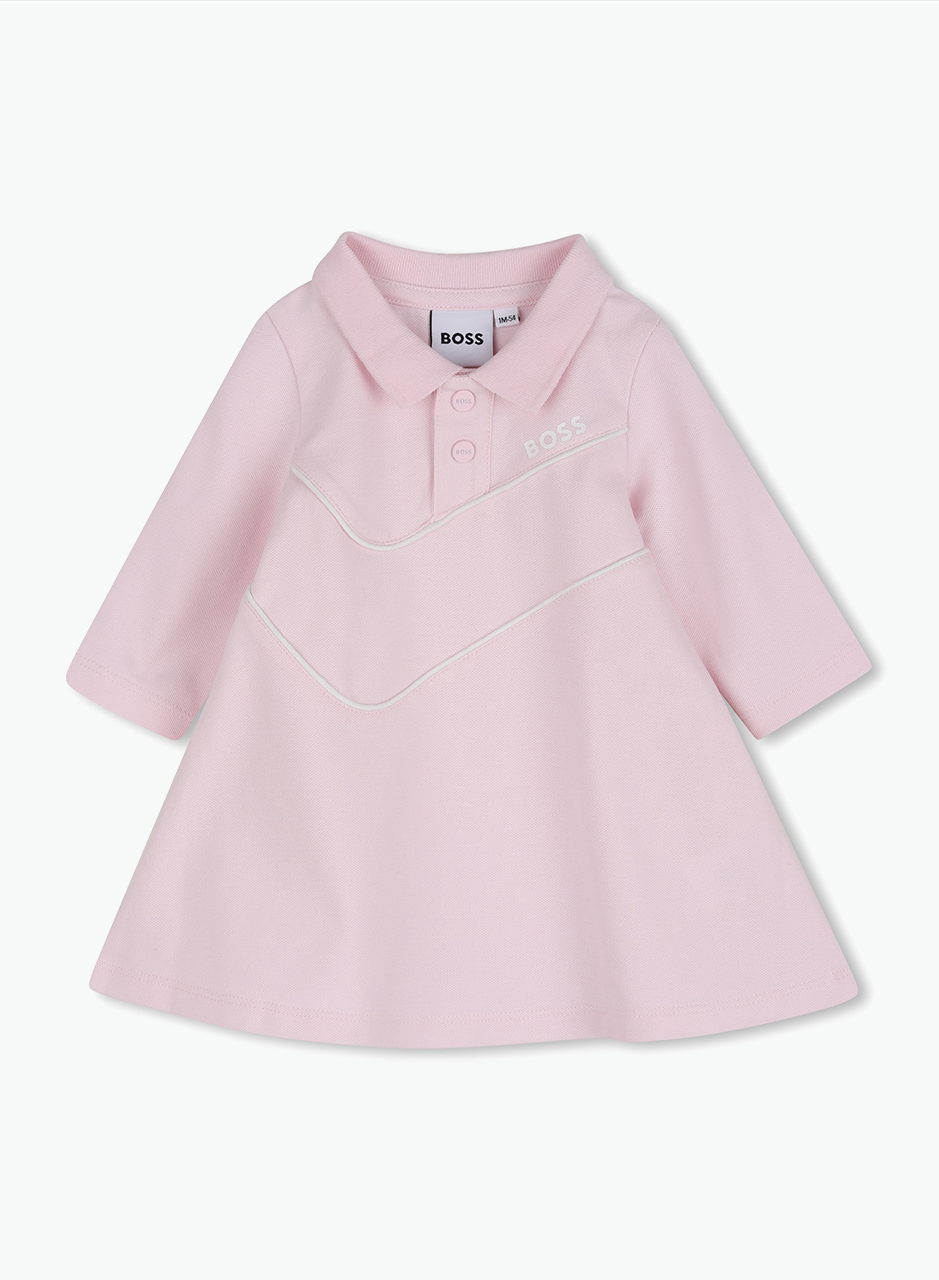 Long-sleeved dress with collar Boss