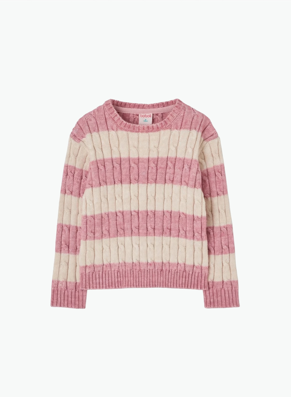 Striped basic sweater