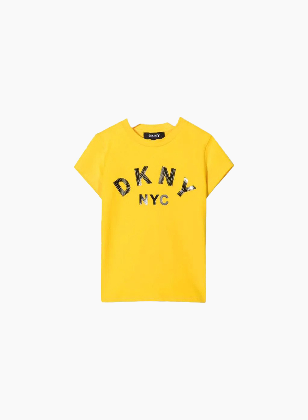 Футболка с короткими рукавами с принтом логотипа DKNY с эффектом пайеток