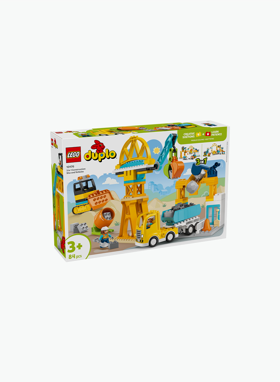 Конструктор Duplo "Строительная площадка и транспортные средства 3 в 1"