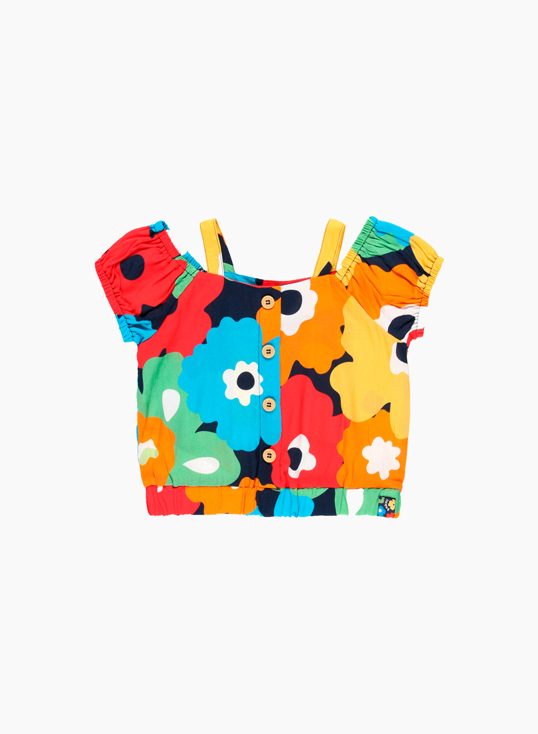 Ծաղկավոր բլուզ կոճակներով Ծաղկավոր բլուզ կոճակներով