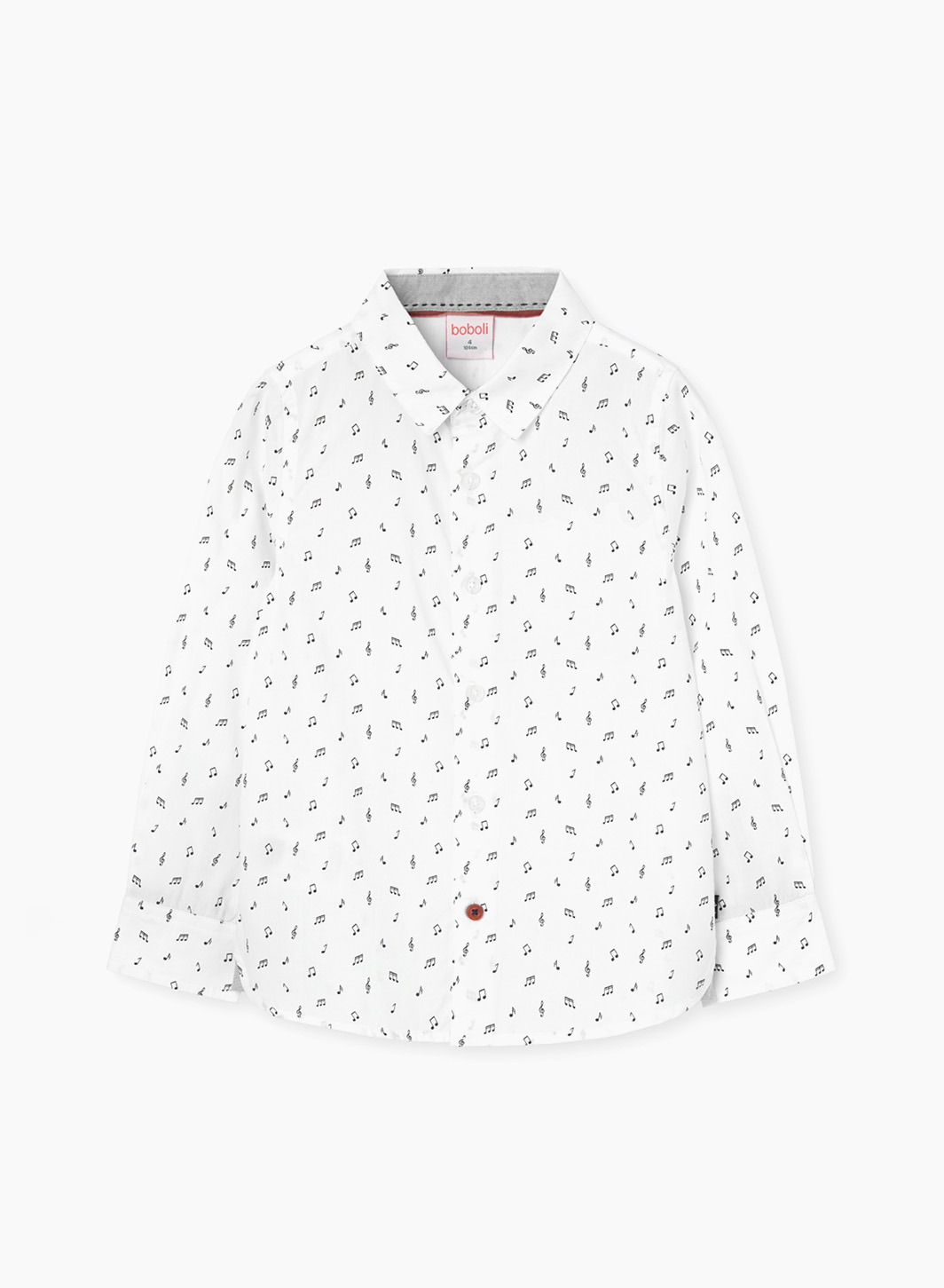 Long sleeve shirt with music note print