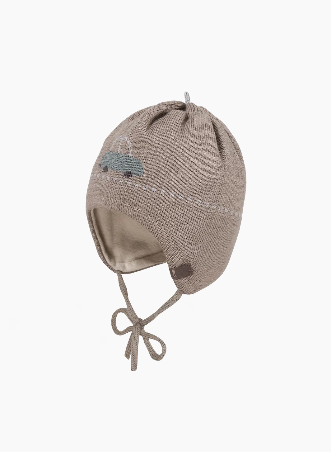 Baby hat with a car image