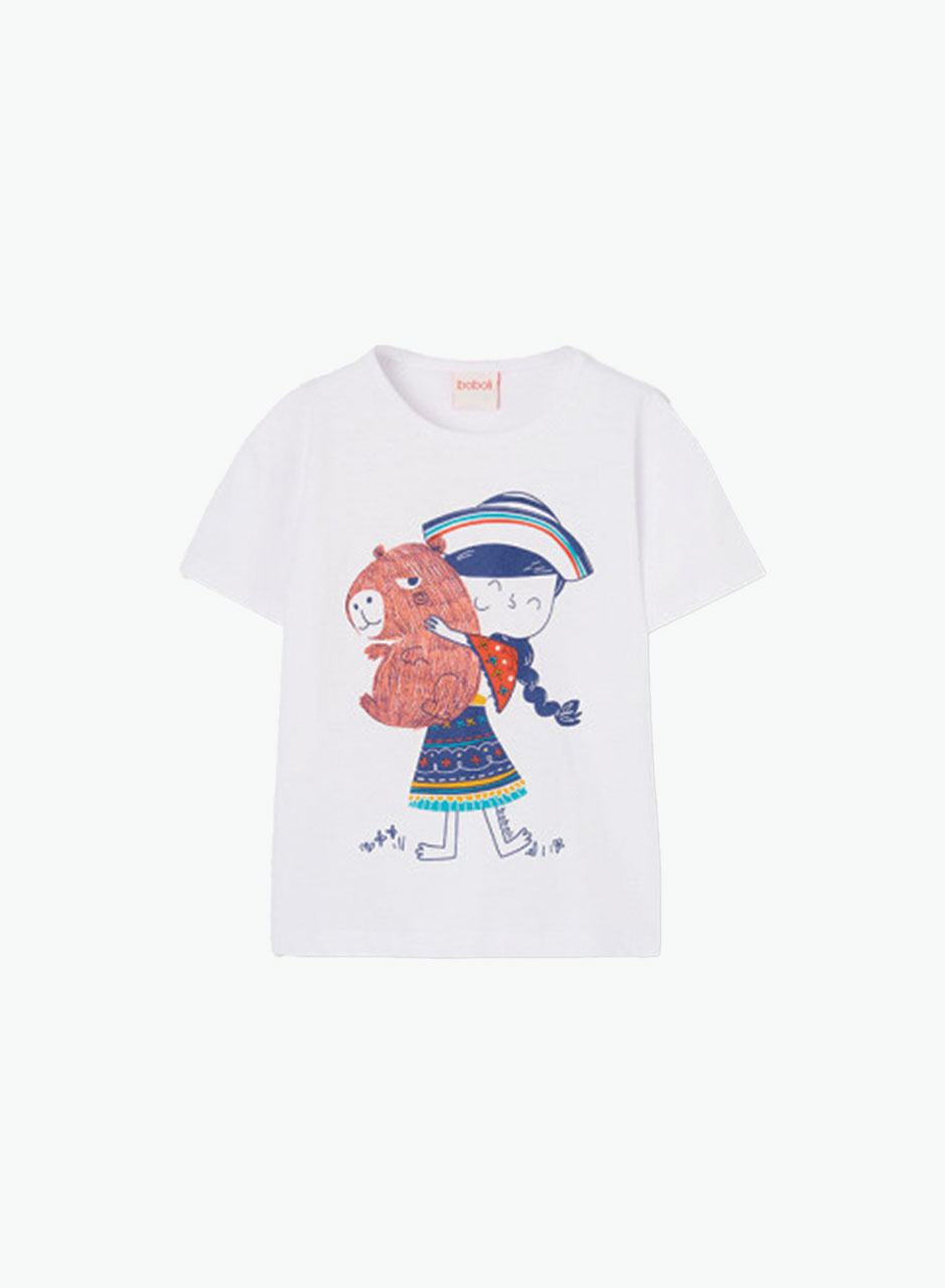 T-shirt "Girl with a guinea pig"