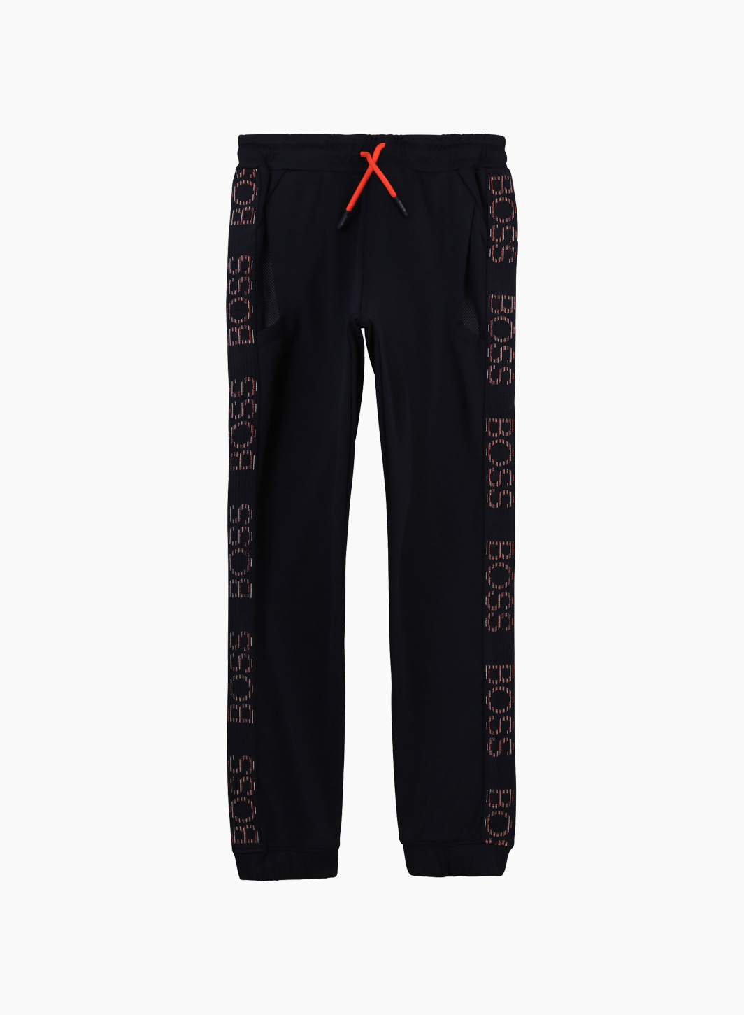 Joggers with branded stripes on the sides