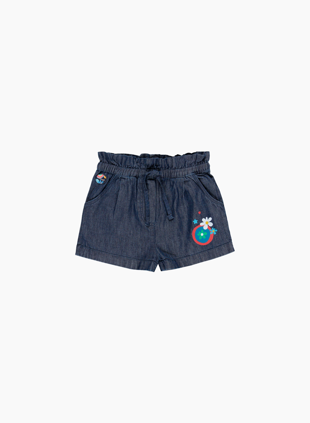 Denim shorts "Flowers"