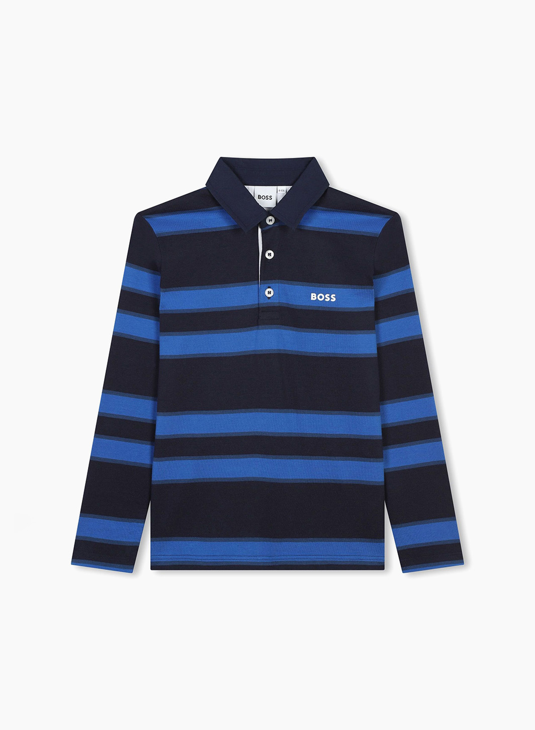 Long sleeve, striped polo