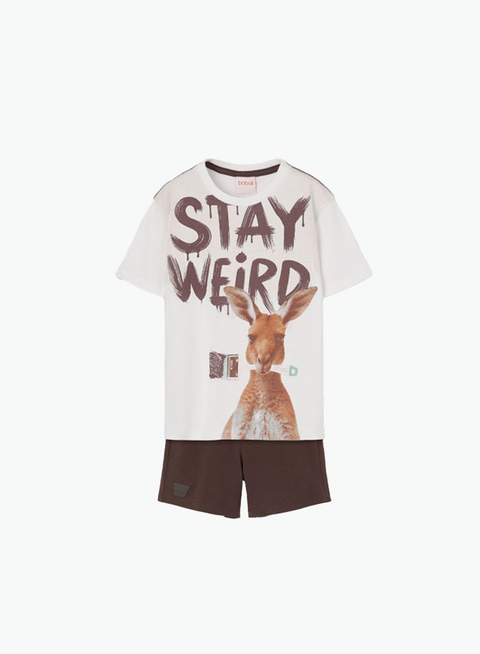 Շորտի ու շապիկի հավաքածու «Stay weird»