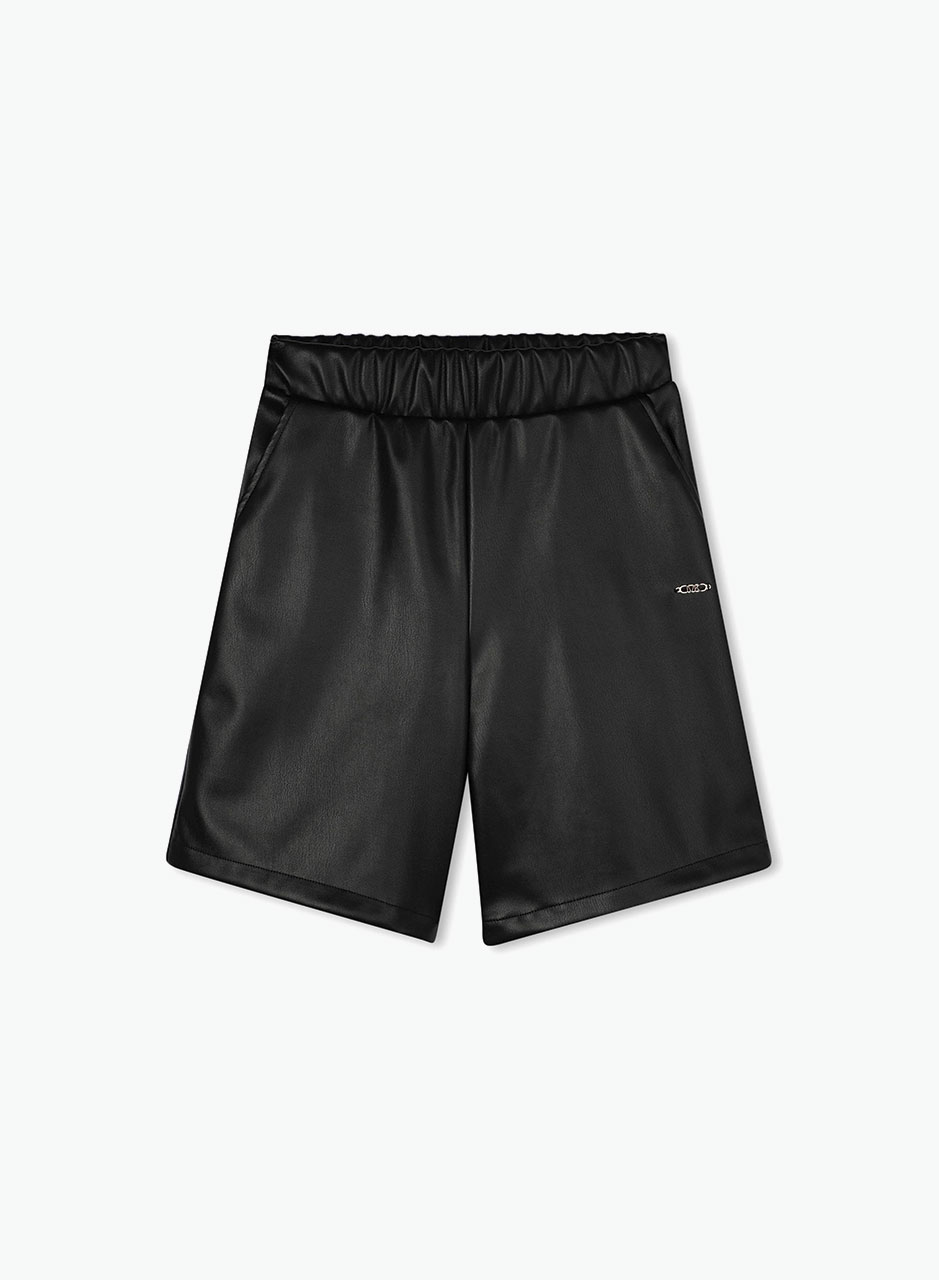 Широкие кожаные шорты Широкие кожаные шорты