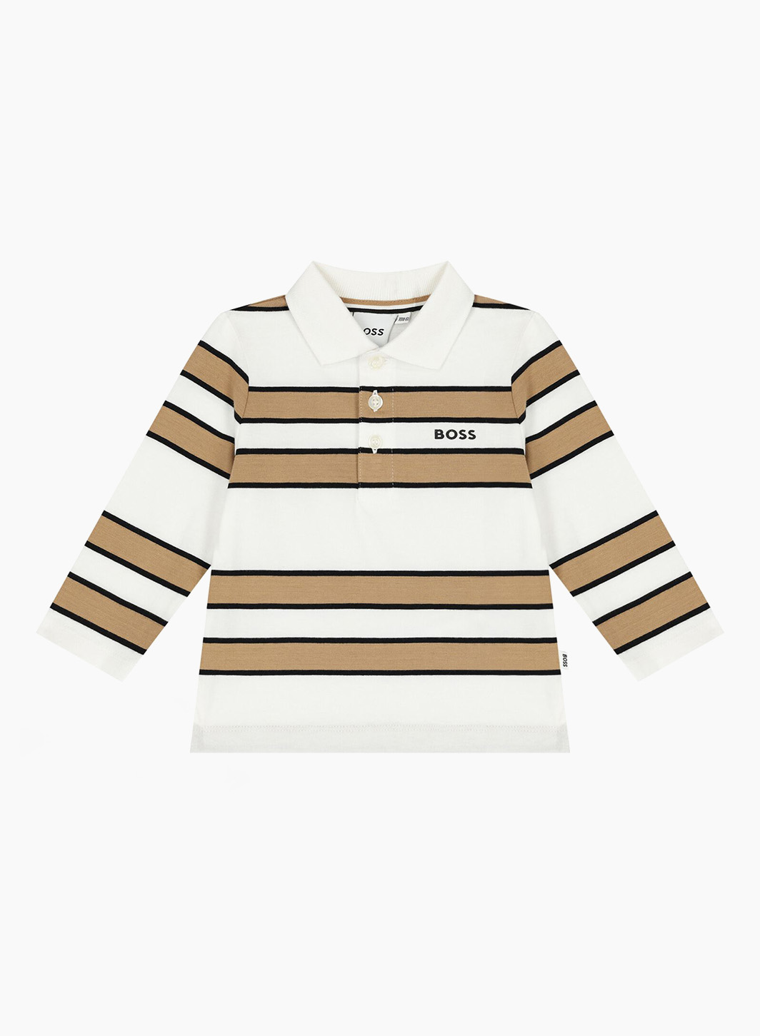 Long sleeve, striped polo