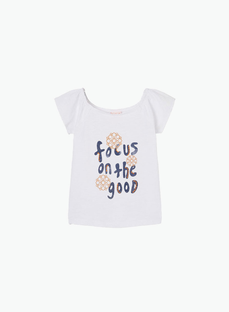 Cotton T-shirt "Focus on the good"