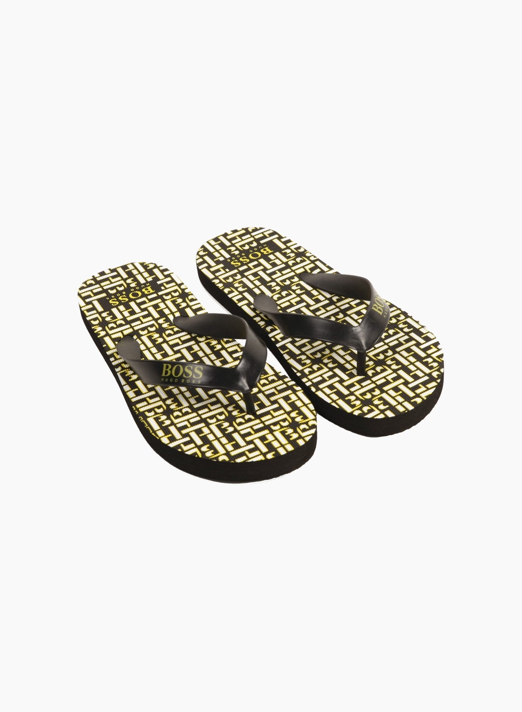 Flip flops with logo print