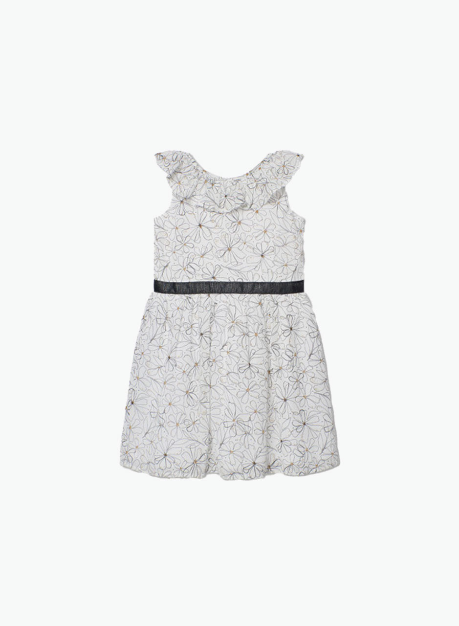 Chiffon dress with unique print