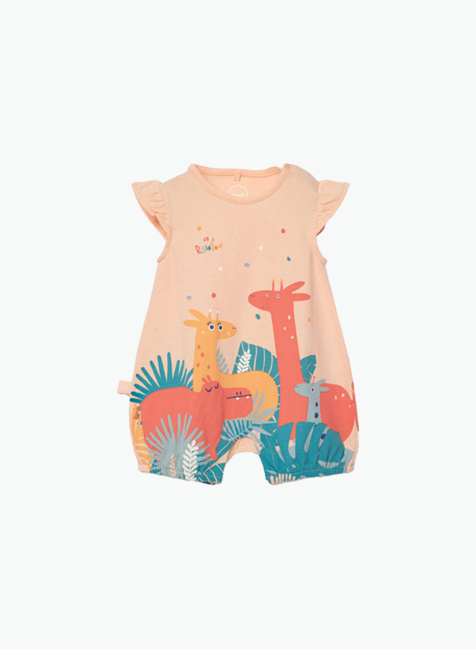 Хлопковый боди с животным принтом