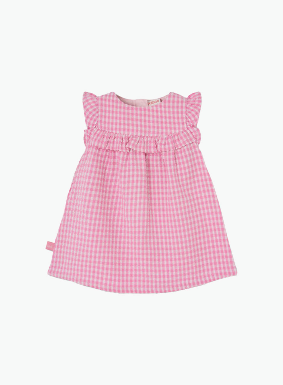 Ամառային վանդակավոր զգեստ