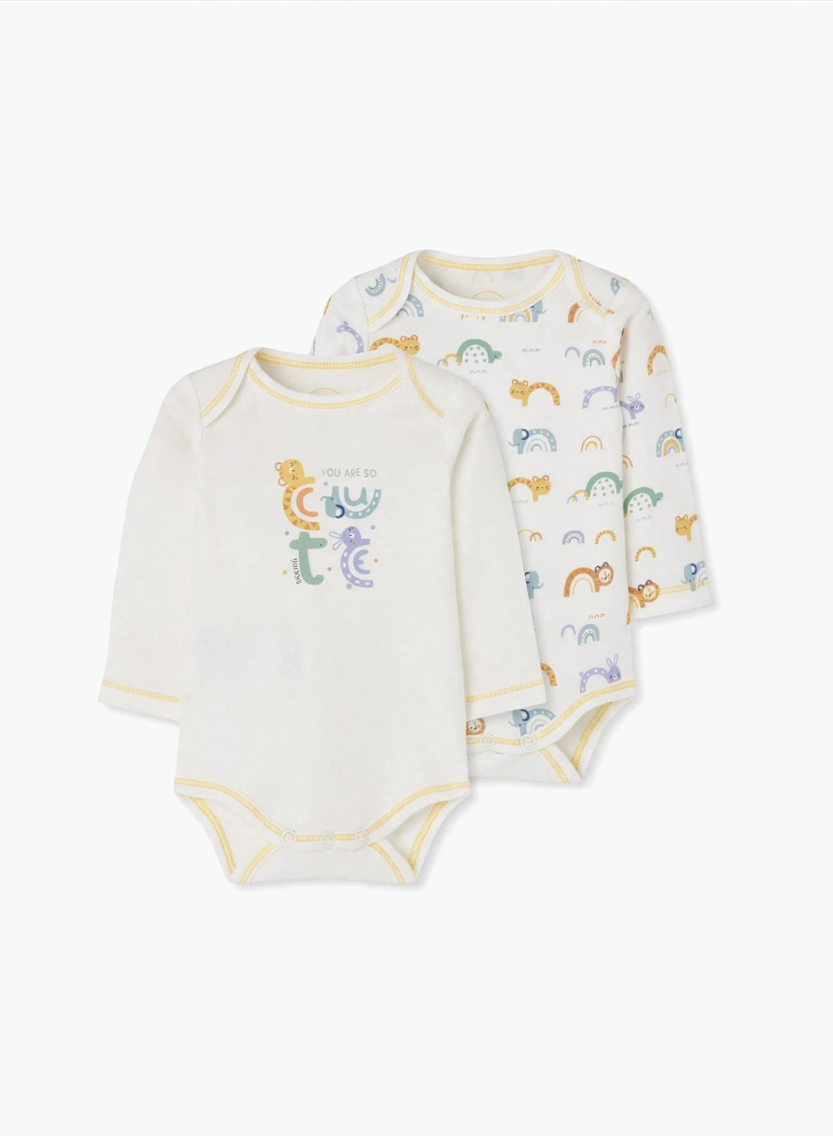 2 in 1 long-sleeved bodysuit set