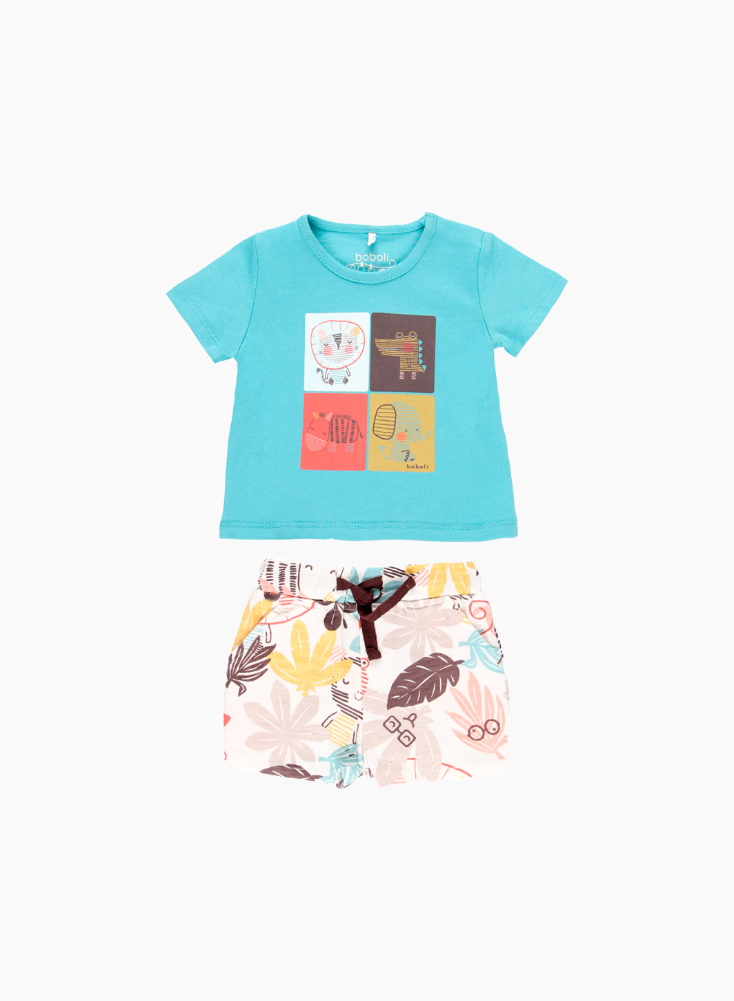 Set of T-shirt and shorts "Leaves"