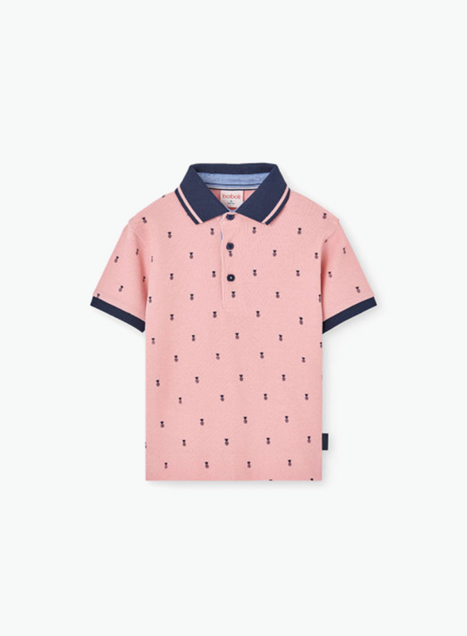 Стильная хлопковая поло с короткими рукавами Стильная хлопковая поло с короткими рукавами