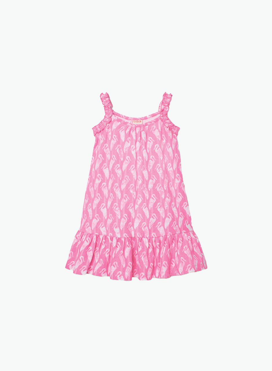 Summer cotton dress "Flamingo"