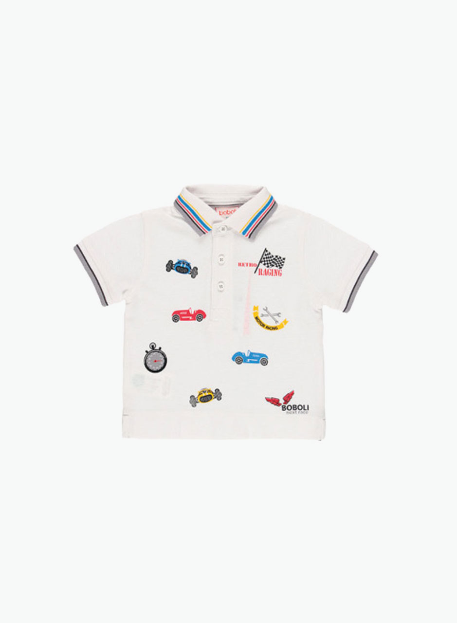 Cotton polo "Retro racing"