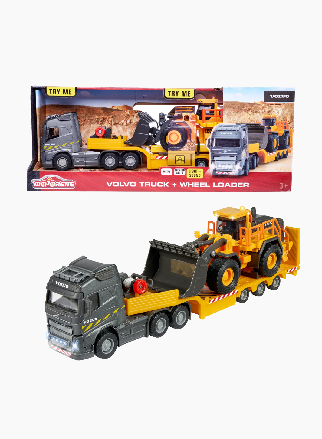 Volvo բեռնատար + բեռնիչով Volvo բեռնատար + բեռնիչով