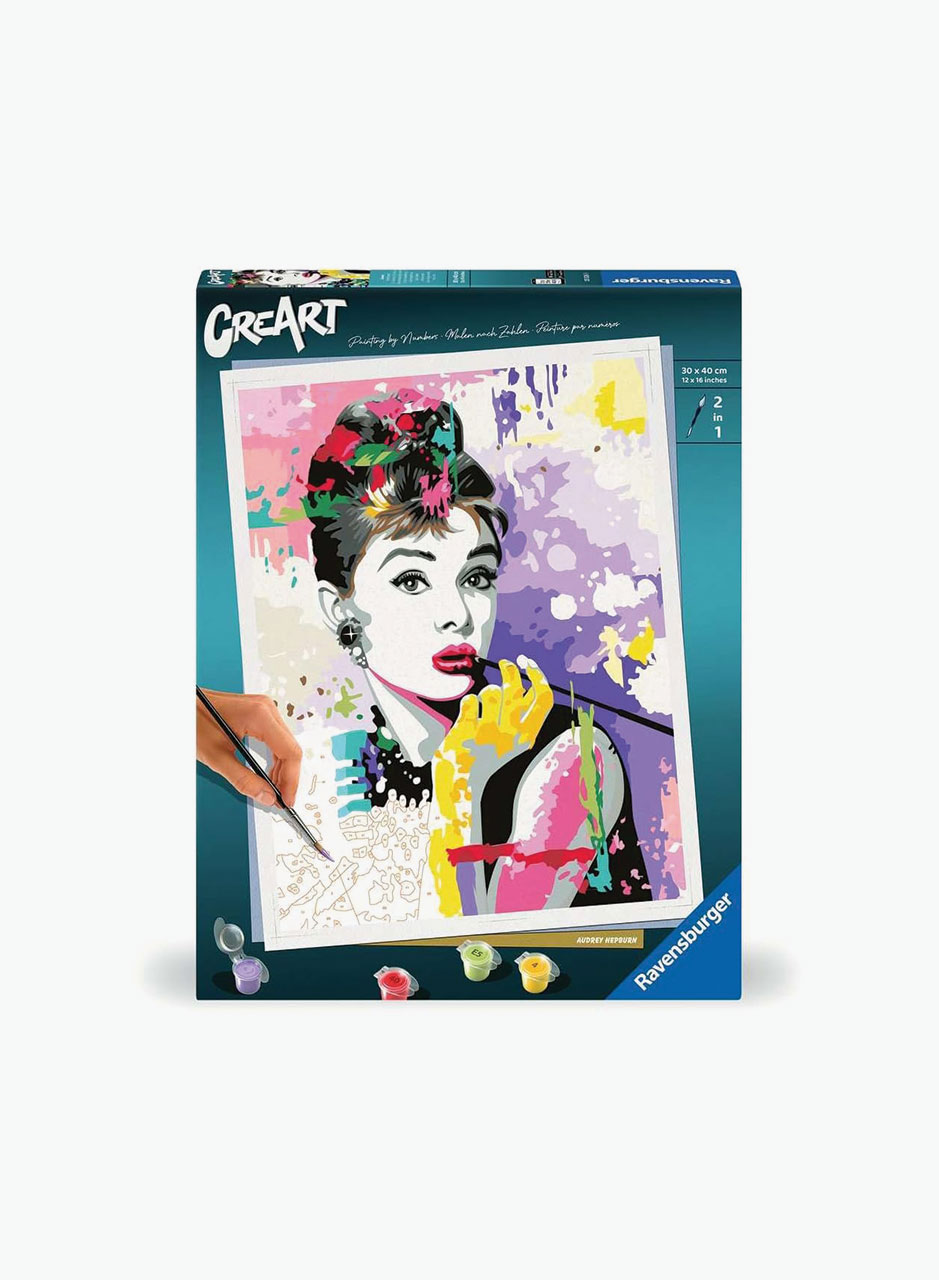 Painting with numbers "Audrey Hepburn"