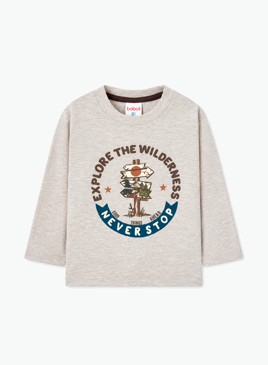Long sleeved T-shirt "Never stop"