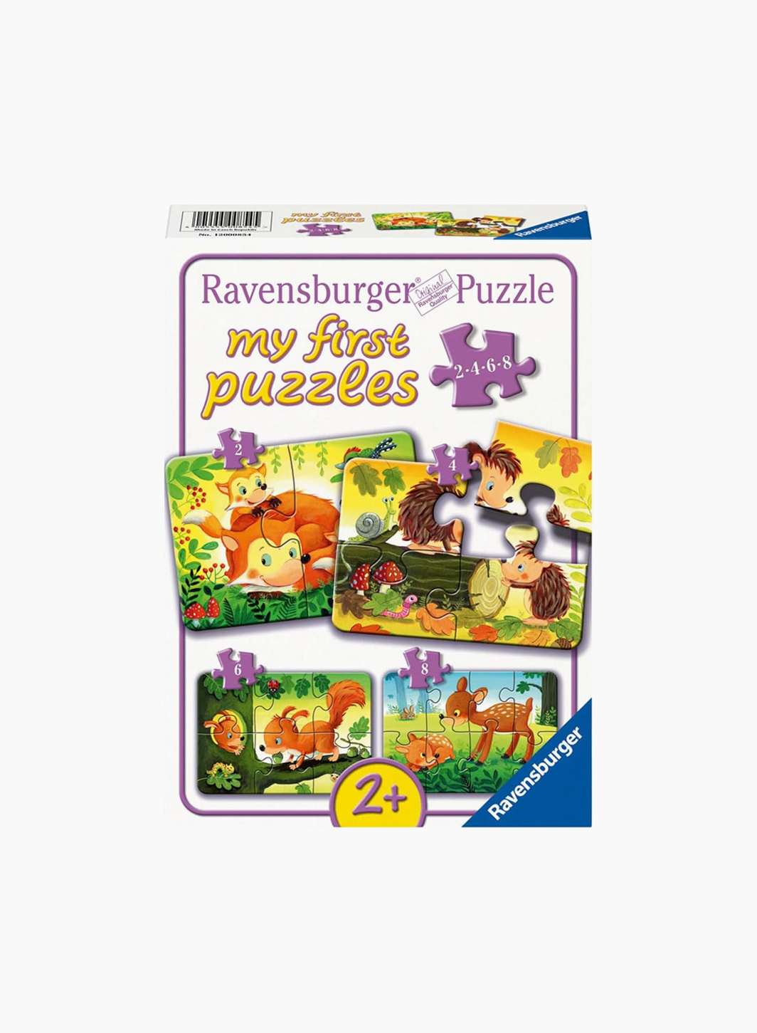 Puzzle "Small animals families" 2,4,6,8 pc.