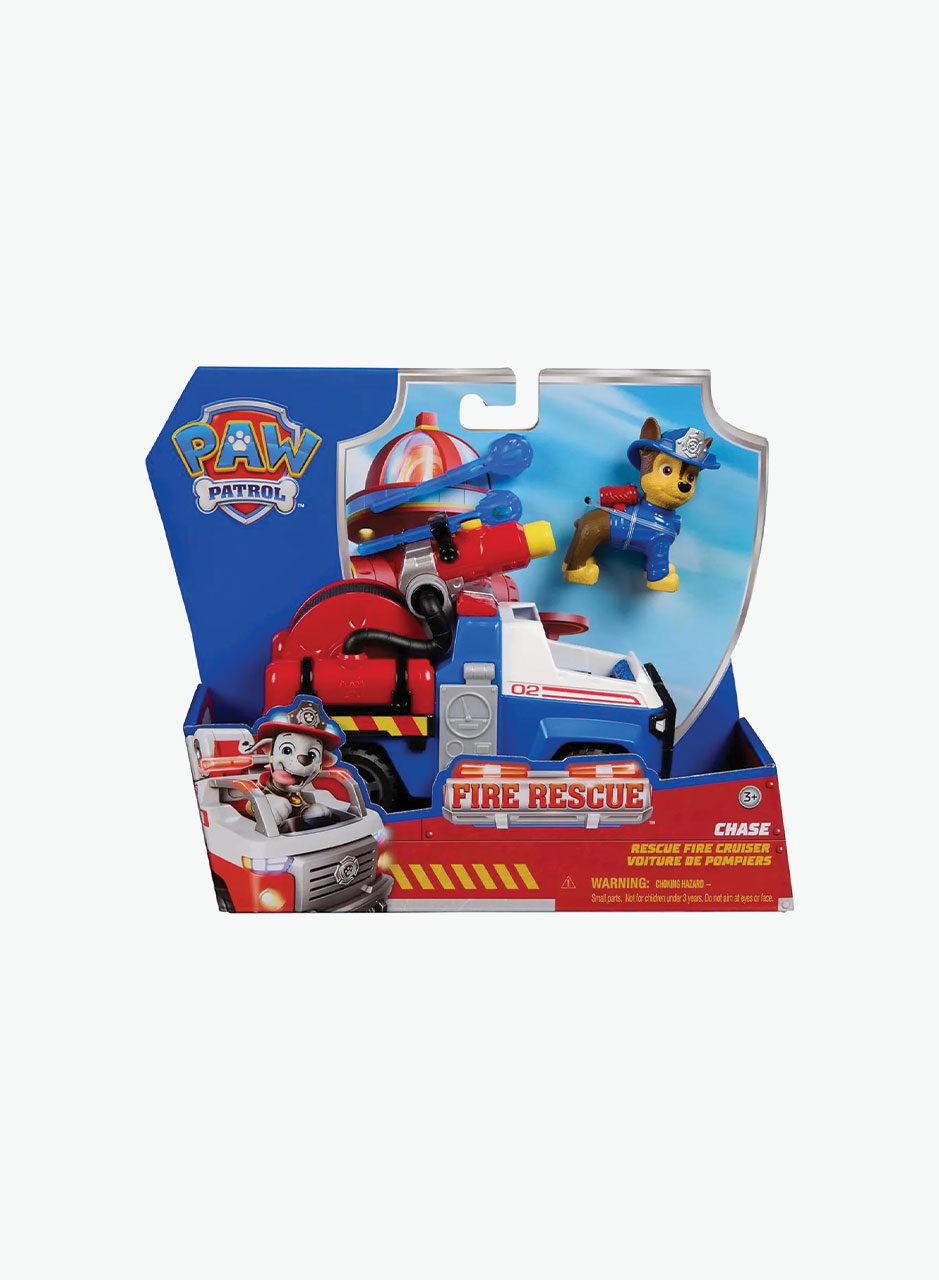 Fire rescue car and dog figurine Paw patrol
