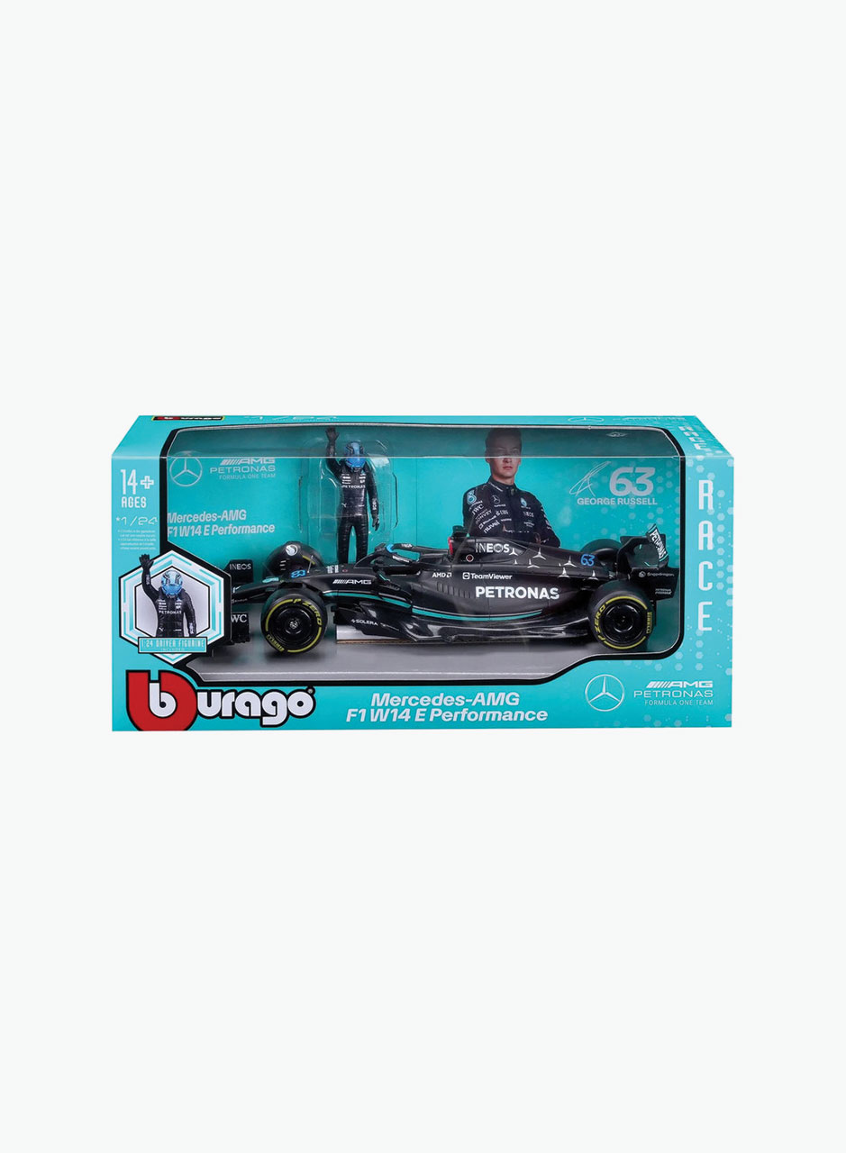 Car "Mercedes-AMG F1 W14 E #63 with driver" Scale 1:24