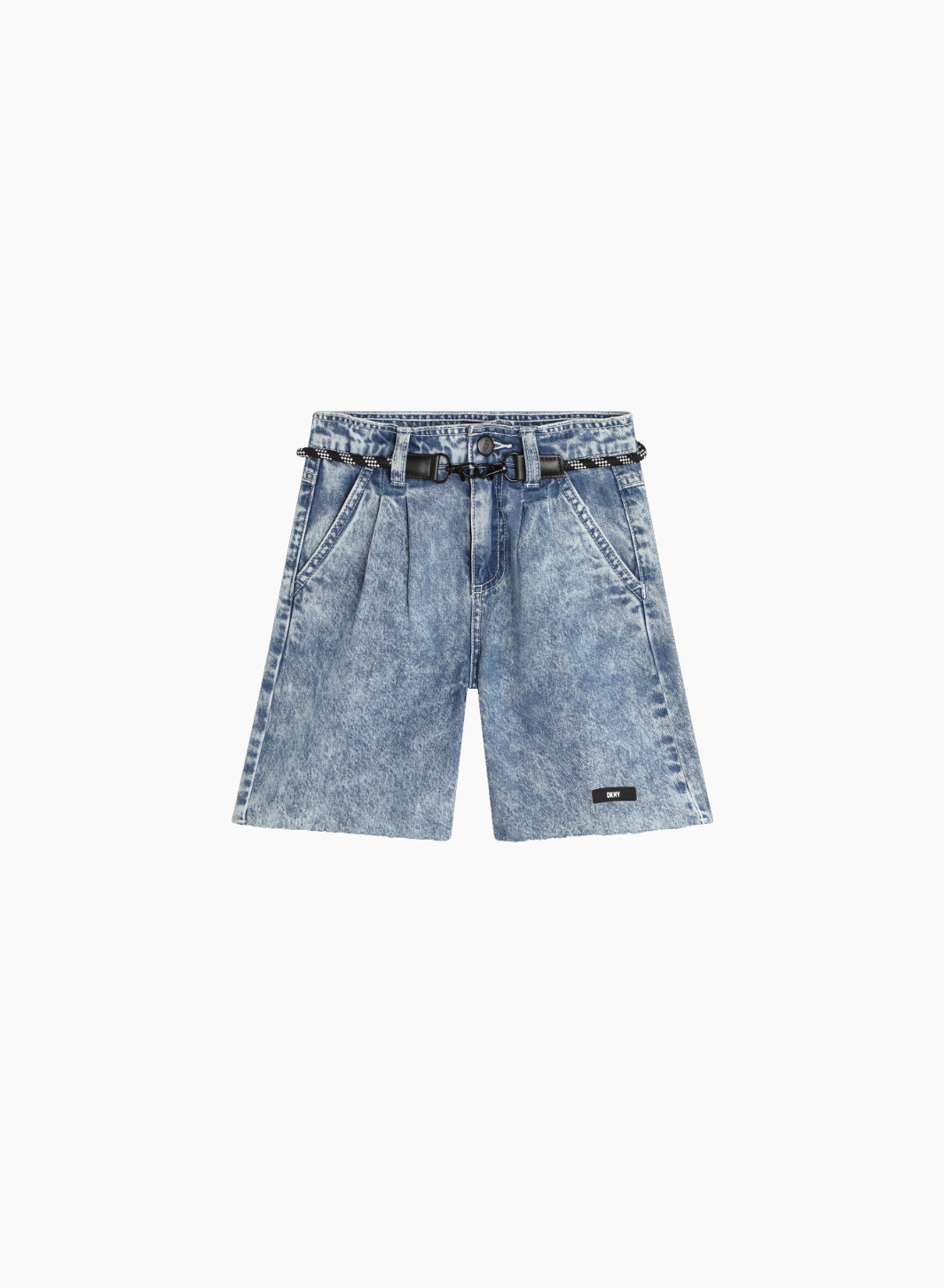 Denim shorts with decorative belt