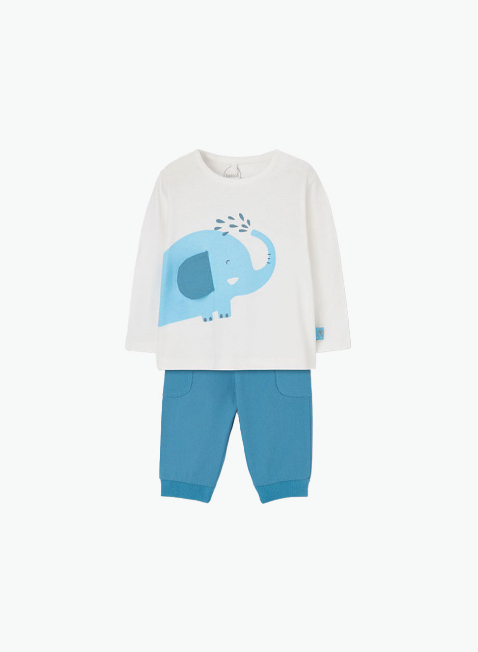 Комплект из брюк и рубашки с длинными рукавами