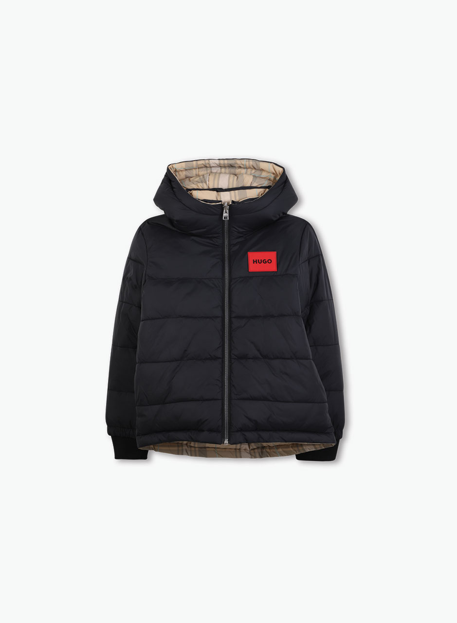 Autumn hooded reversible outerwear
