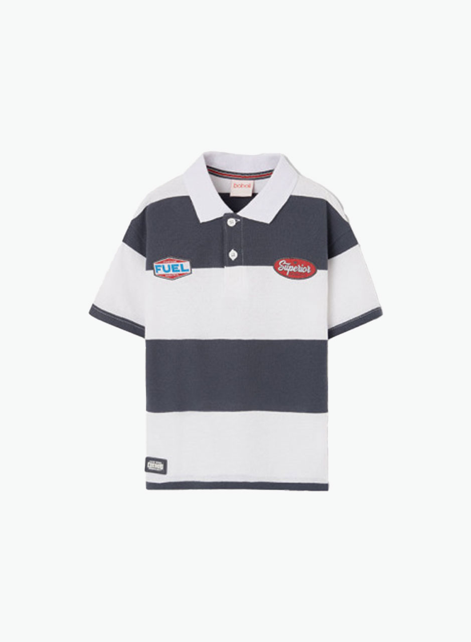 Boys' striped polo