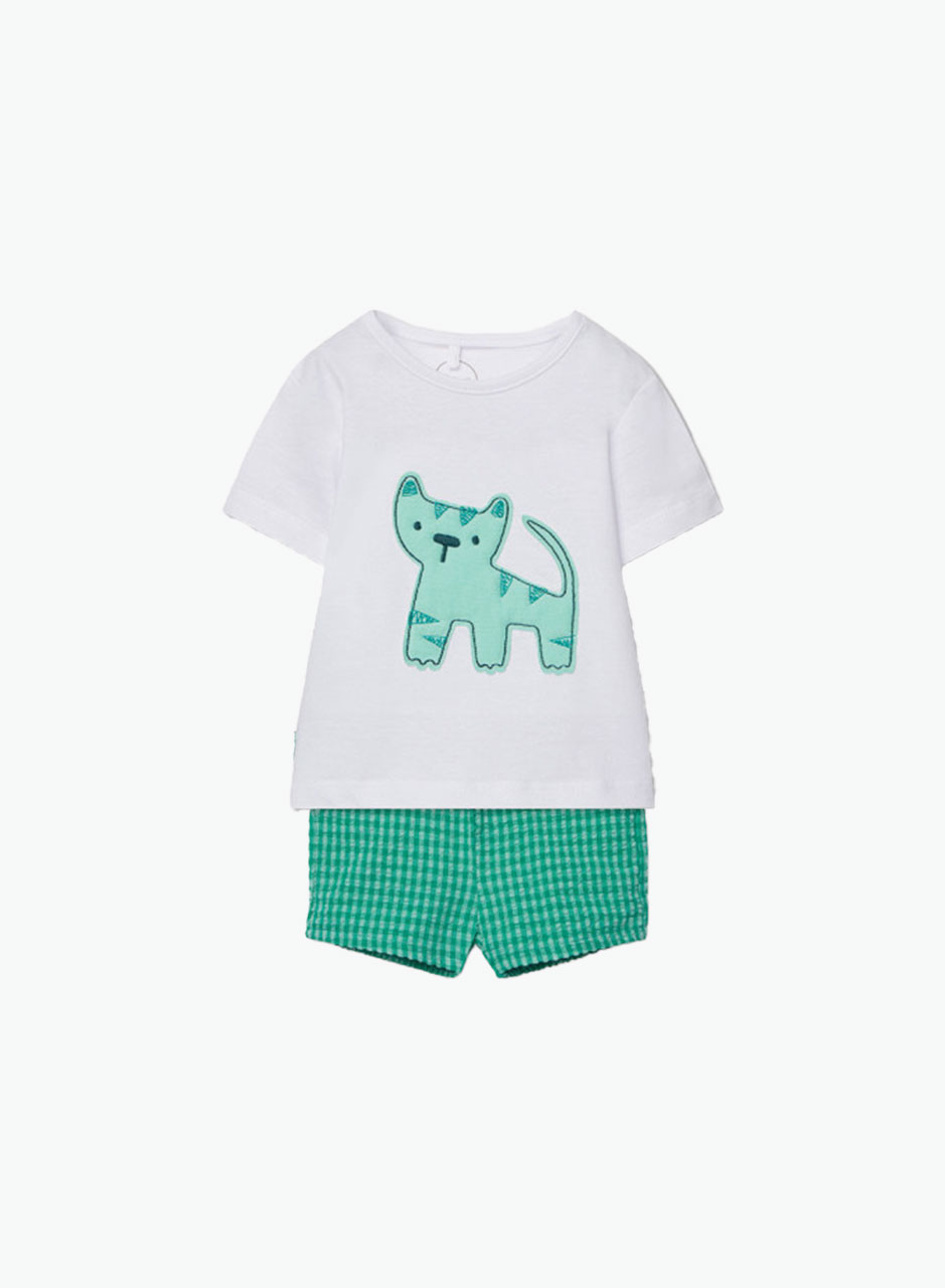 Комплект из шортов и футболки "Котенок"