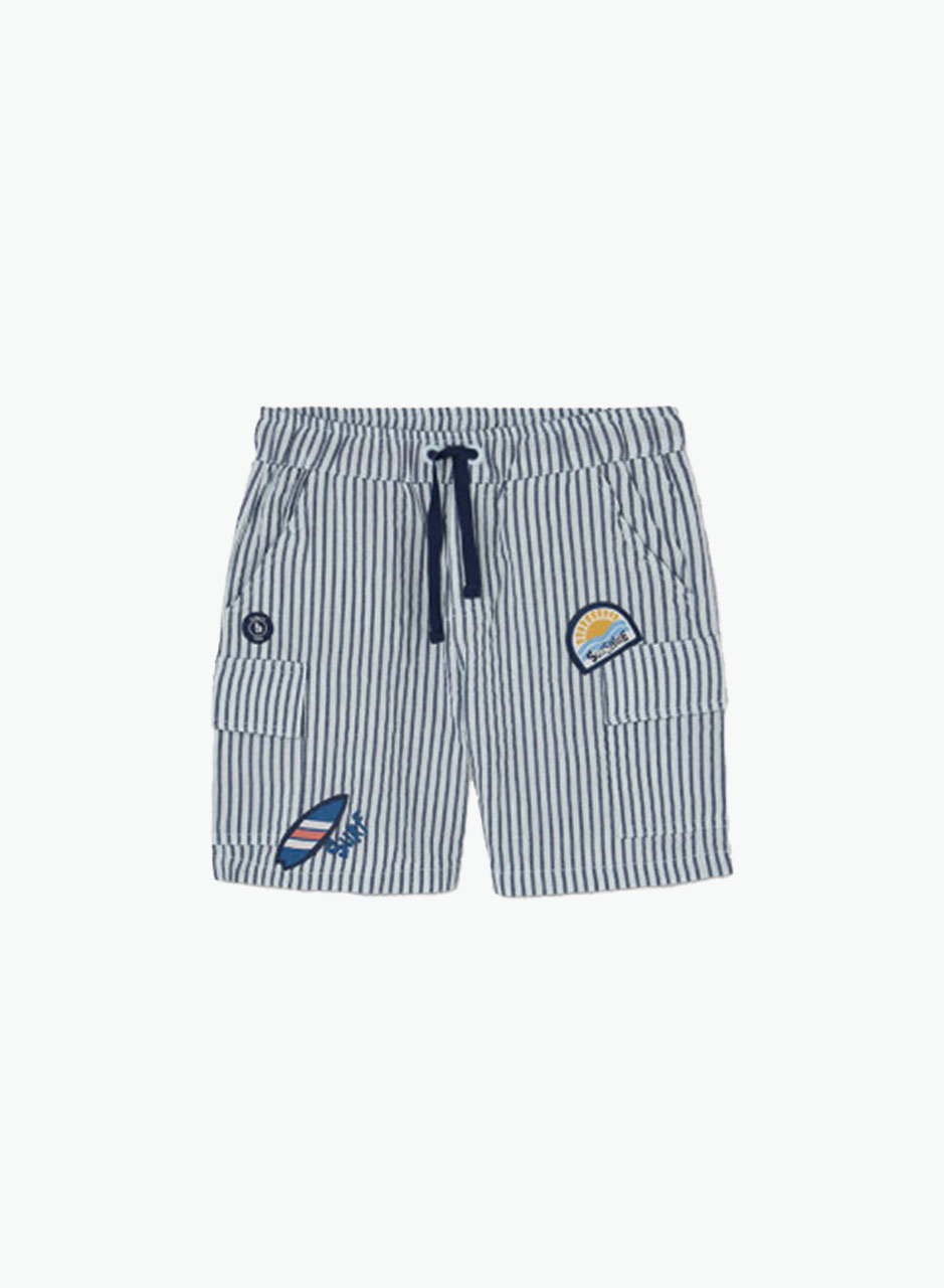 Striped shorts with laces