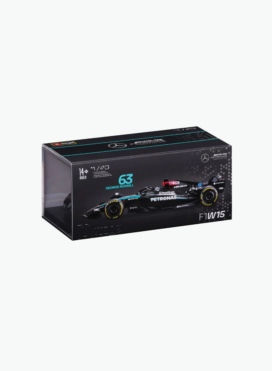 Car "Mercedes-AMG Petronas F1 Team #63 with helmet" Scale 1:43