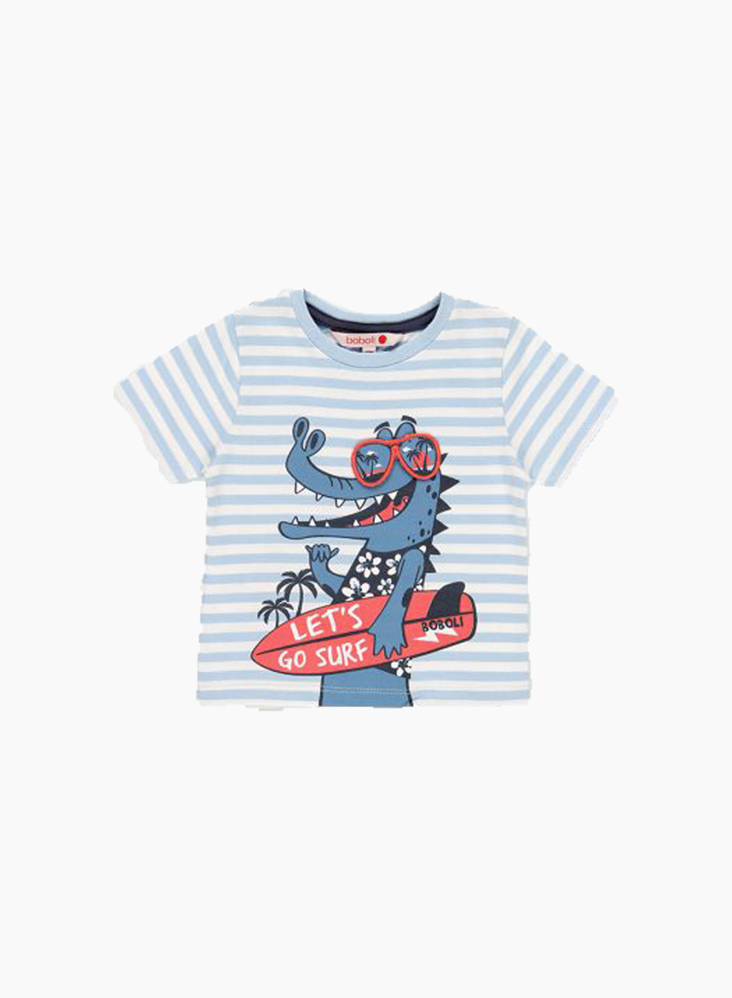 Striped T-shirt "Let's go surf"