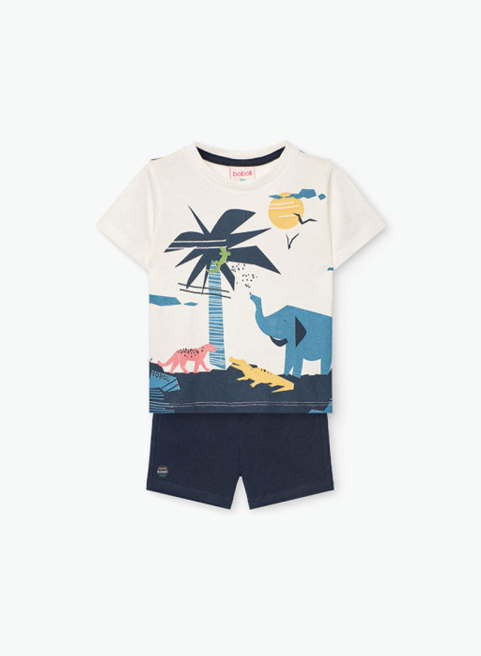 Shorts and T-shirt set "The world of animals"