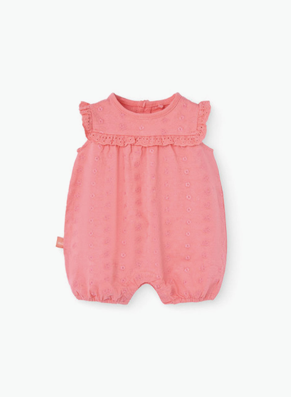 Knit bodysuit embroidery for baby
