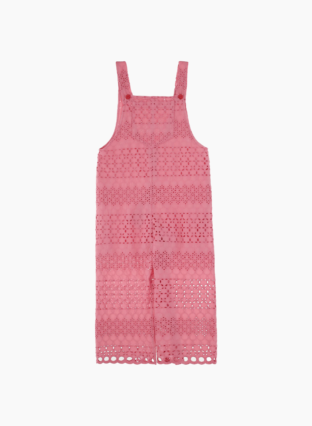 Cotton overall with floral pattern