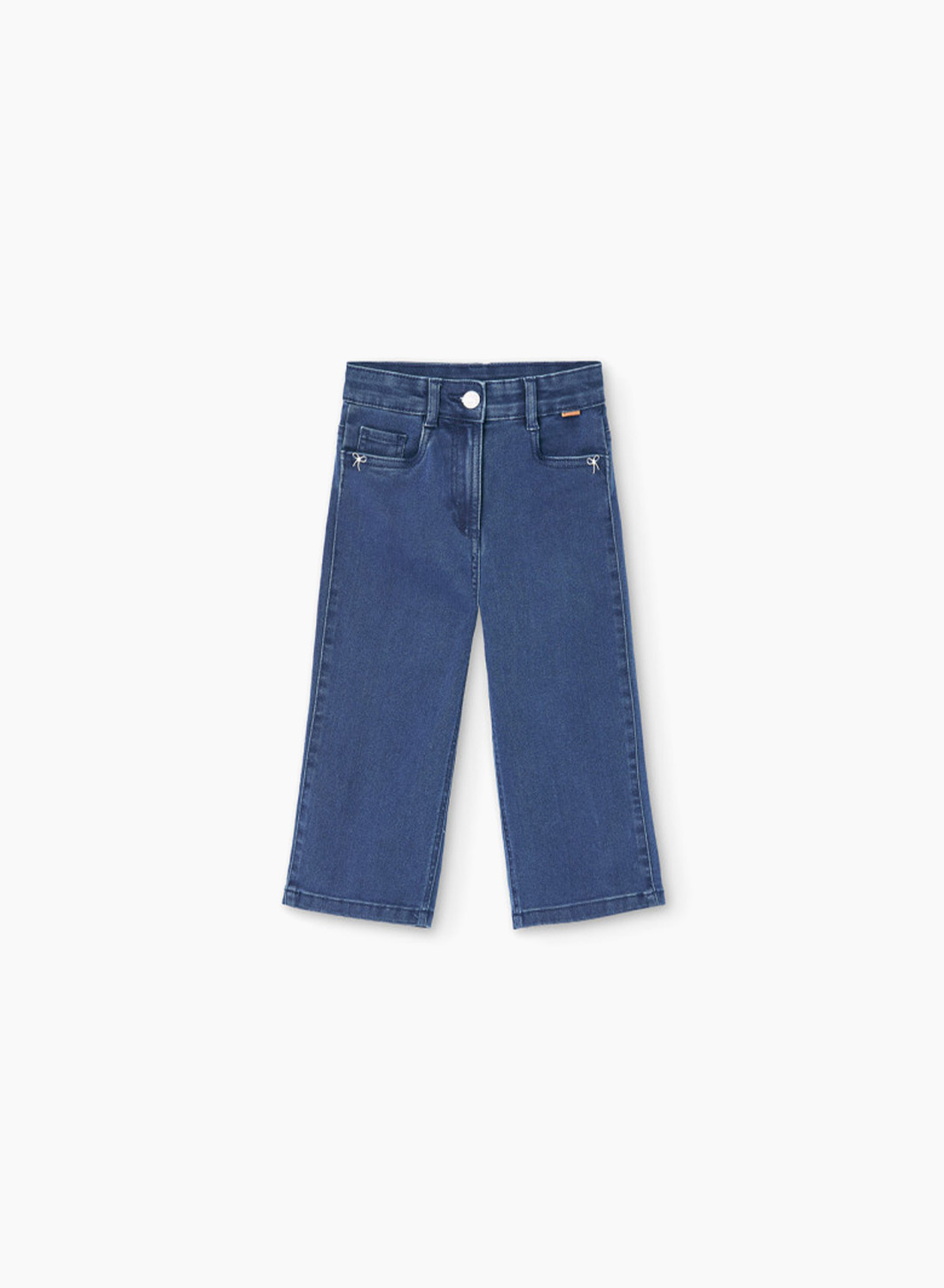 Stretchy wide leg denim jeans