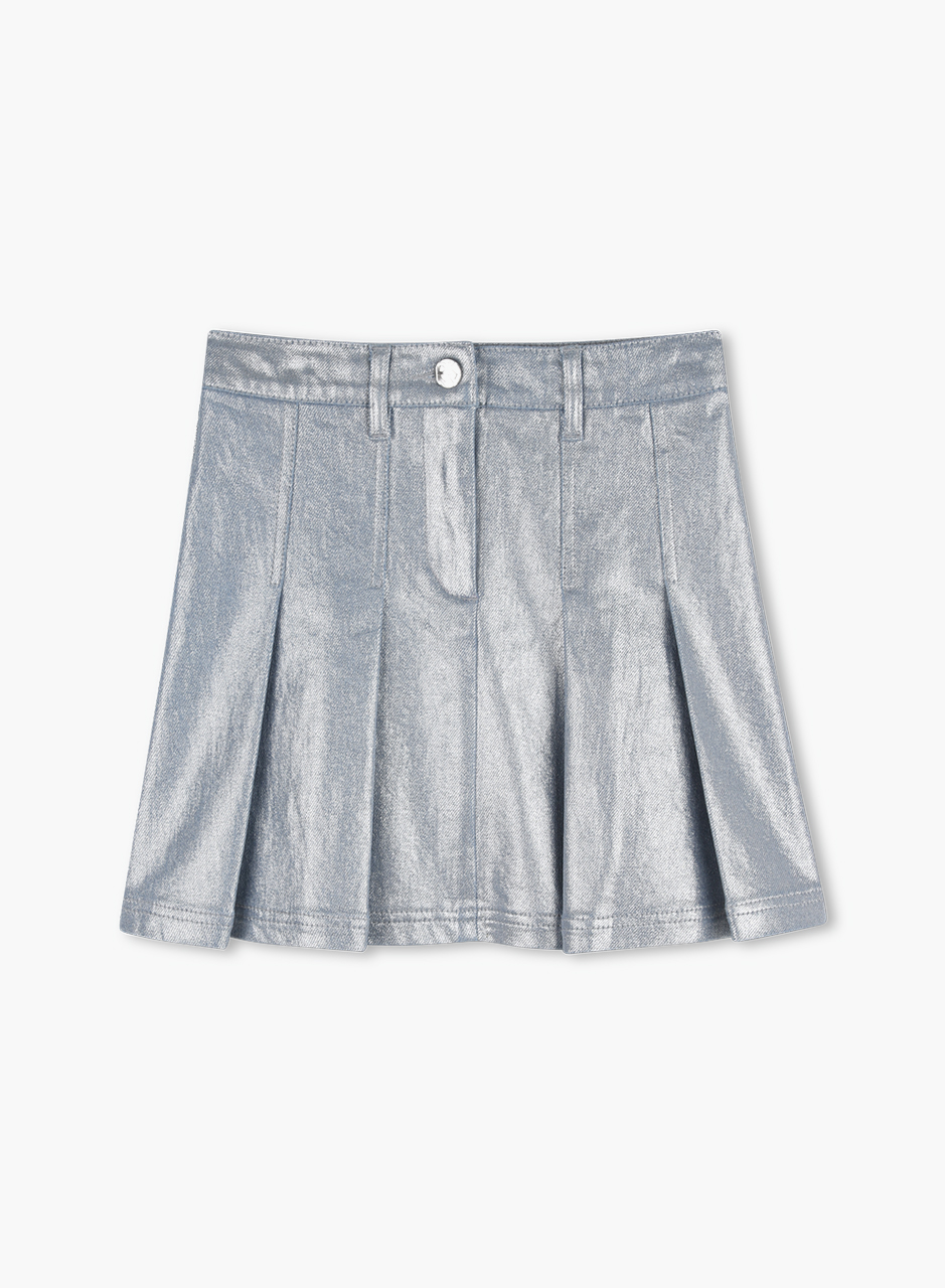 Ծալքավոր արծաթե կիսաշրջազգեստ