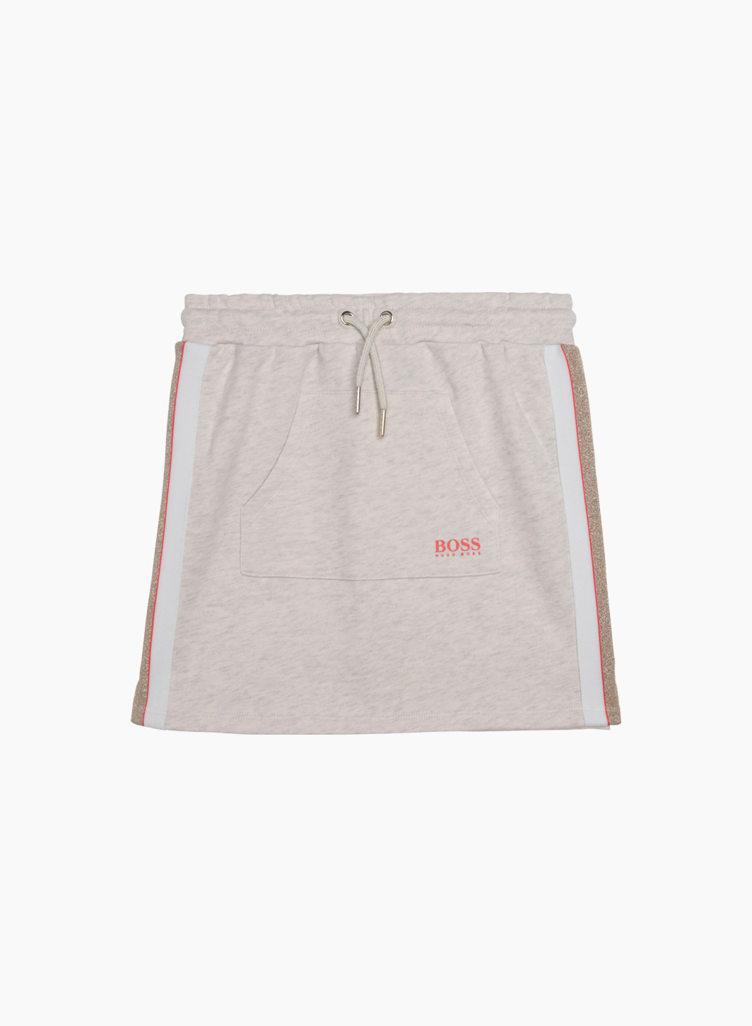 Cotton skirt with kangaroo pocket on the front
