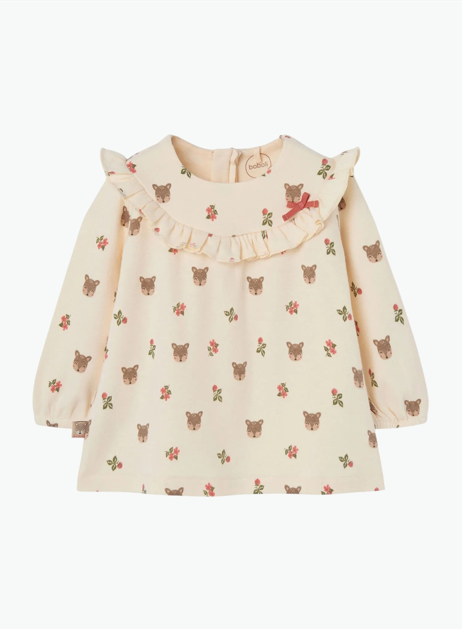 Deer print blouse